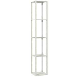 HOMCOM Floor Lamp with Shelves and 3 Brightness Levels - Oak