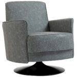 HOMCOM Upholstered Swivel Accent Chair with Thick Padding, Grey HOMCOM Upholstered Swivel Accent Chair with Thick Padding, Grey