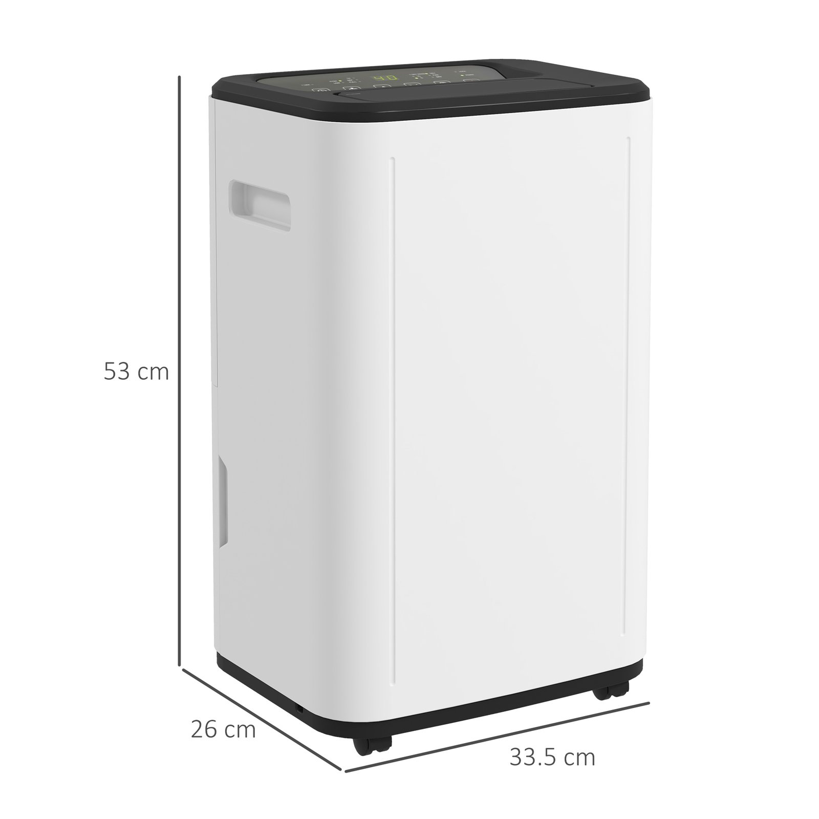 HOMCOM 6000mL Portable Dehumidifier with 24H Timer, 3 Dehumidifying Modes, 20L/Day, for Home Laundry Basement - Image 3