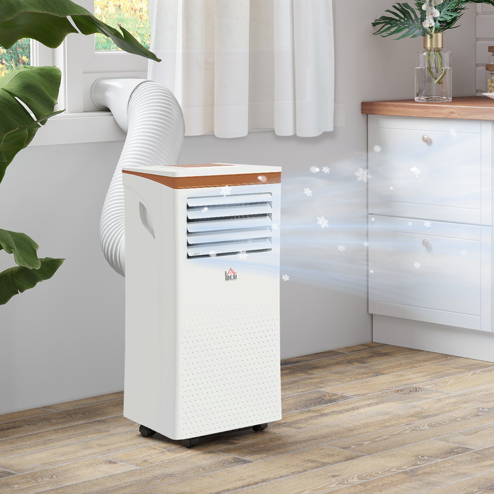 HOMCOM Portable Air Conditioner 10000 BTU, 4-in-1 Air Conditioning Unit with Cooling, Fan, 19.2L/Day Dehumidifier & Sleep Mode, LED Display, Remote Control, 24H Timer, Window Kit for Rooms up to 30? - Image 2