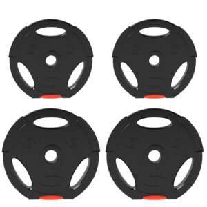 SPORTNOW Weight Plates Set, with Two 5kg and Two 2.5kg weights, Black