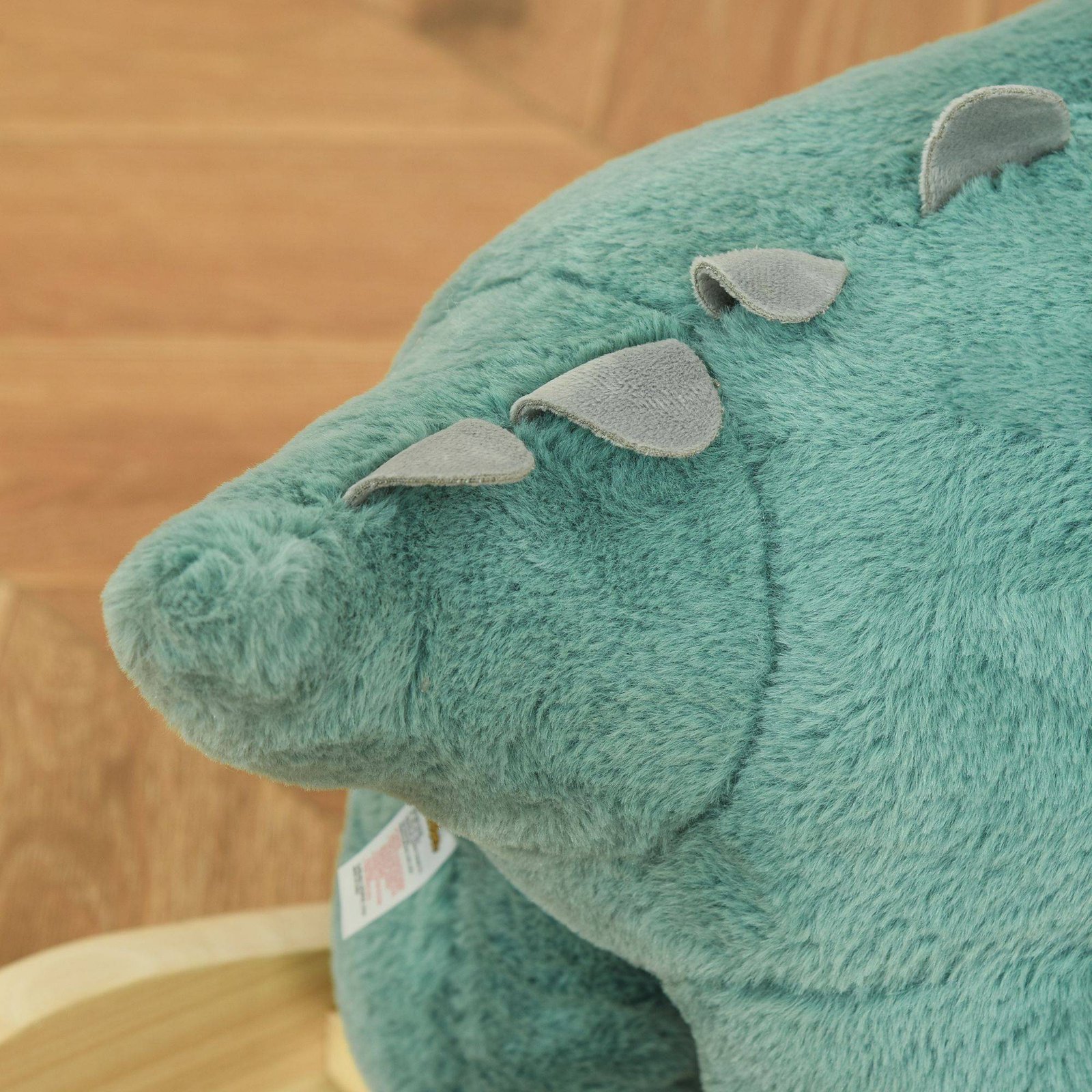 HOMCOM Plush Ride-On Rocking Dinosaur, with Sound - Green - Image 8