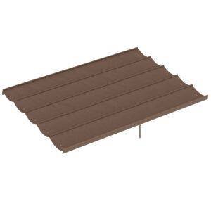 Outsunny Retractable Pergola Cover, 3.5 x 2.6 m Replacement Canopy Fabric for 4 x 3 m Frame, Roof Top Only, Brown