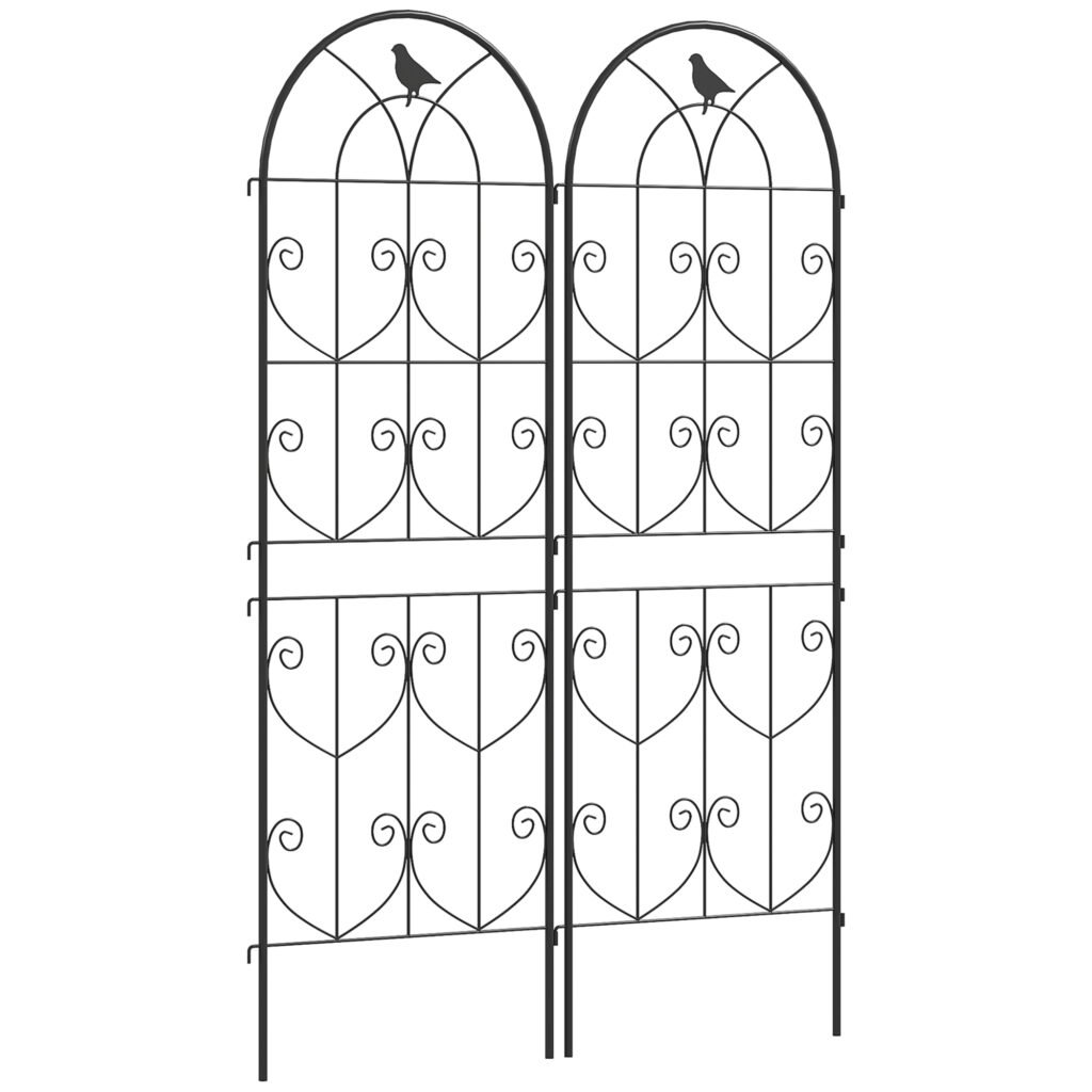 Outsunny Set of 2 Garden Trellis, Metal Fence Panels for Climbing Outdoor Plants, Flowers, 150 x 50cm Outsunny Set of 2 Garden Trellis, Metal Fence Panels for Climbing Outdoor Plants, Flowers, 150 x 50cm