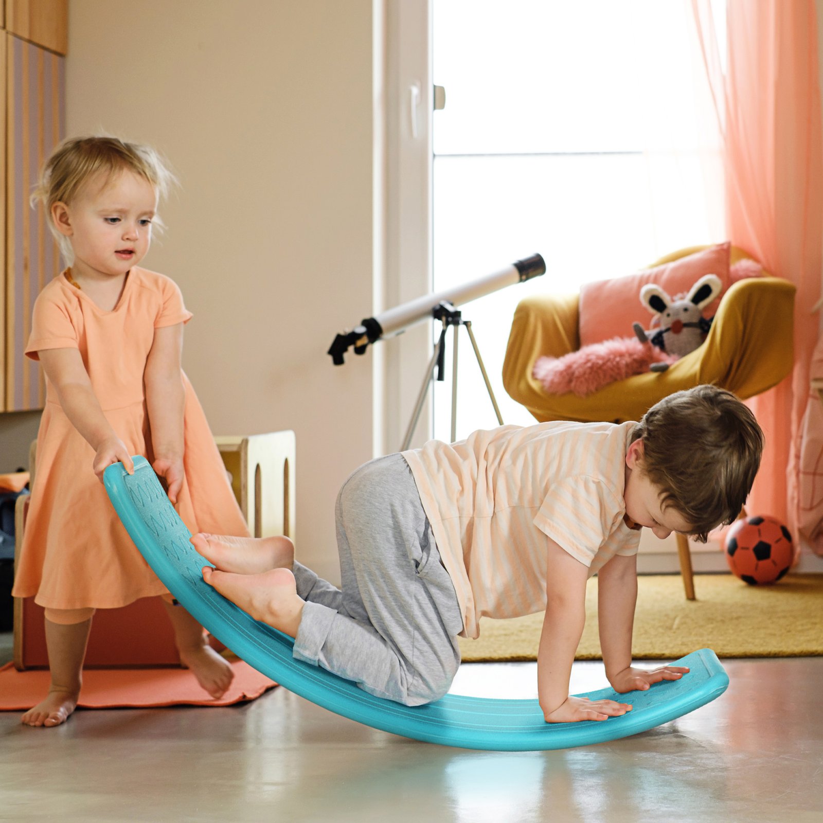 ZONEKIZ Balance Board, Kids Wobble board, for Ages 3-6 Years - Blue - Image 2