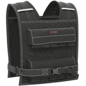 SPORTNOW 20KG Adjustable Weighted Vest, Running Weight Vest, with 30 Metal Weights, Reflective Strips, for Running, Exercise