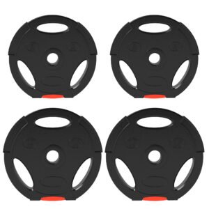 SPORTNOW Weight Plates Set, with Two 7.5kg and Two 5kg weights, Black