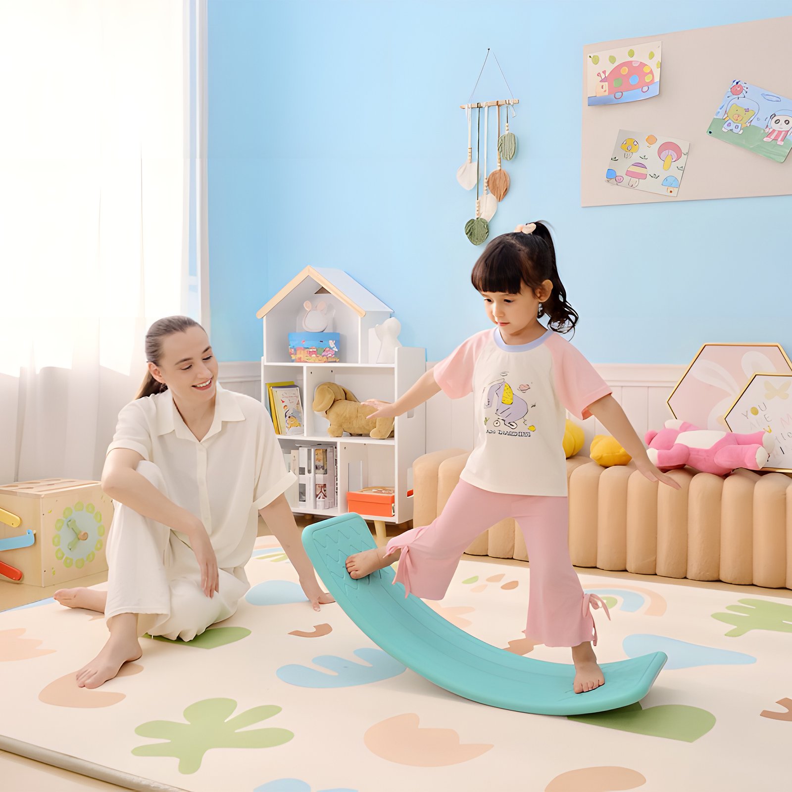 ZONEKIZ Balance Board, Kids Wobble board, for Ages 3-6 Years - Blue - Image 8