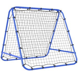 HOMCOM Double Sided Football Rebounder Net, Football Rebound Goal with Five Adjustable Angles, Blue