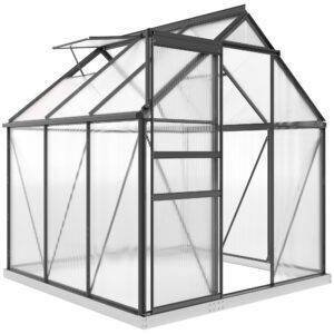 Outsunny 190 x 190cm Walk-In Polycarbonate Greenhouse