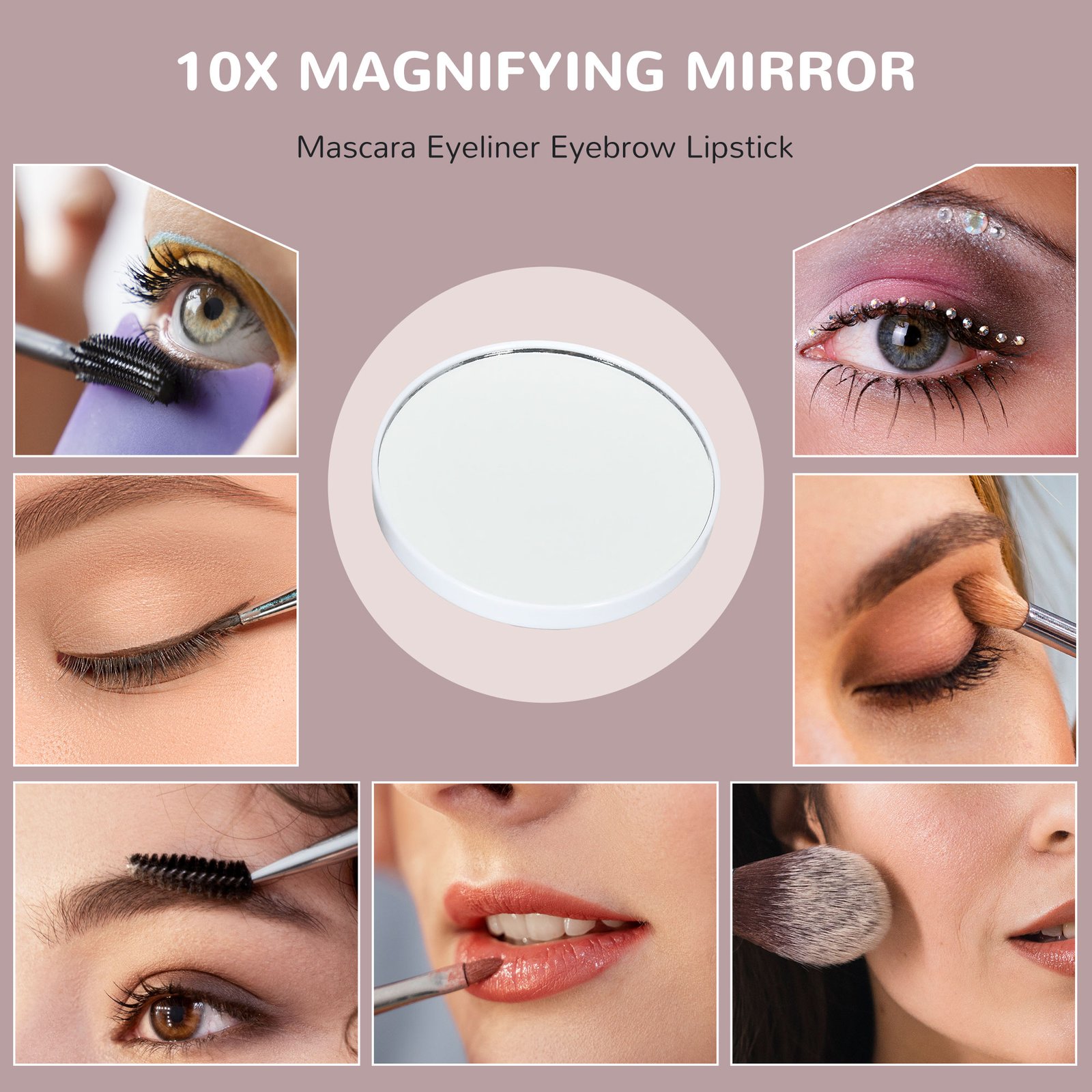 HOMCOM 14 LED bulb Tabletop Makeup Mirror, with Adjustable Settings - Image 8