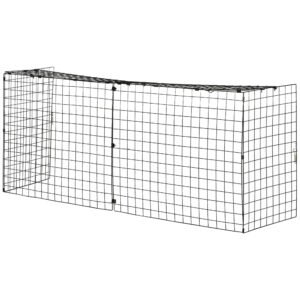 HOMCOM Extendable Fire Guard Screen, Freestanding Fire Screen Spark Guard, Folding Fireplace Cover, Wire Mesh, Child & Pet Safety Barrier for Fireplaces, 81.5-160cm, Black