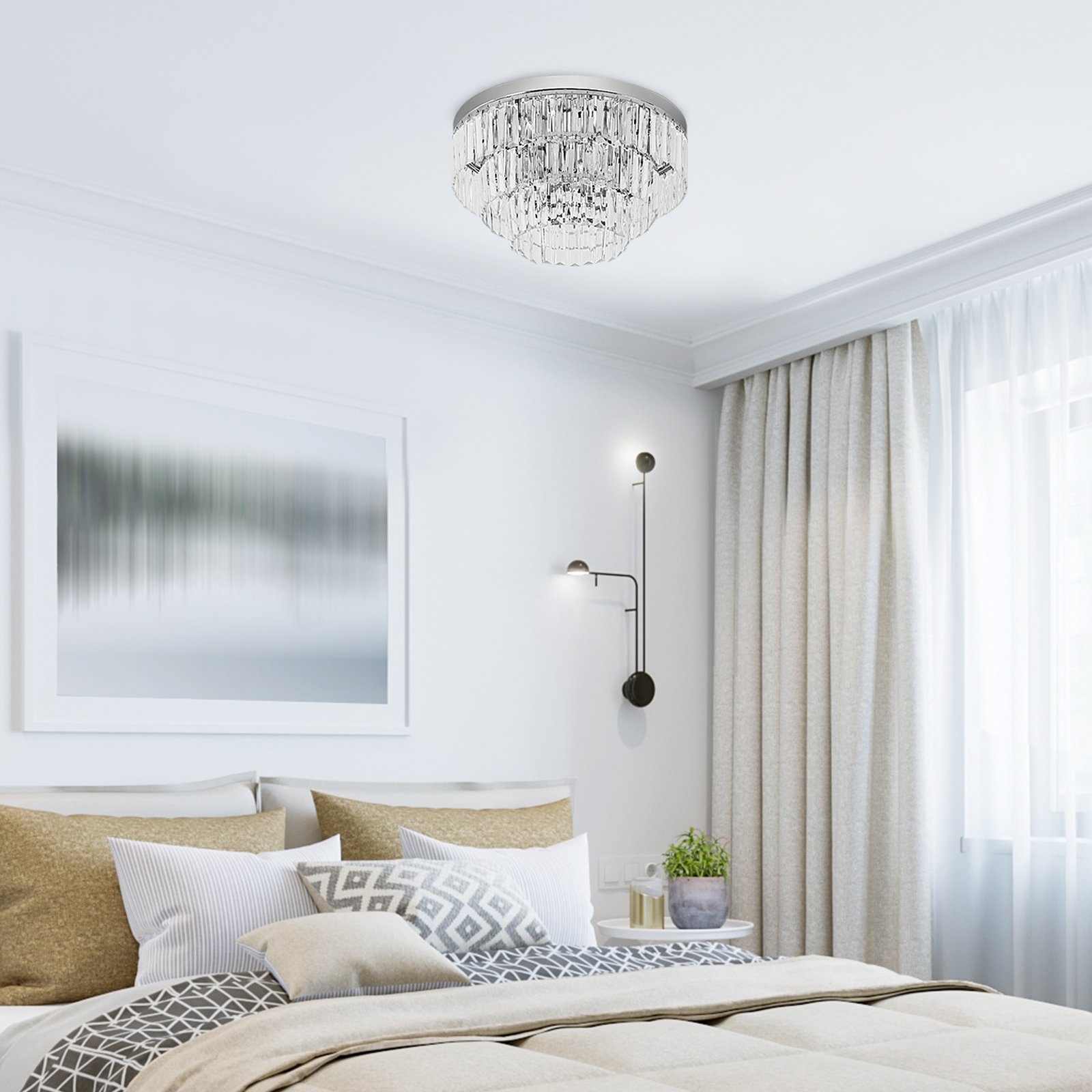 HOMCOM 112 Crystallite Ceiling Chandelier - Image 7