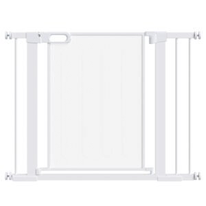 PawHut Pet Safety Gate, for Doorways, Staircases, Hallways, with Extensions Kit, 75-103cm - White
