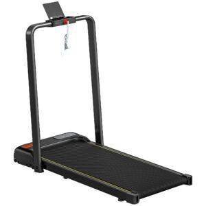 SPORTNOW Folding Treadmill Walking Pad, 2HP Portable Under Desk Treadmill with Handle, Running Jogging Walking Machine