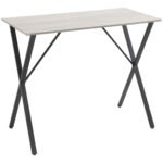 HOMCOM 120 cm Rectangular Bar Table for 4 People, Modern Breakfast Bar Table with Wood Effect Tabletop, Steel Legs, Coffee Desk for Living Room, White