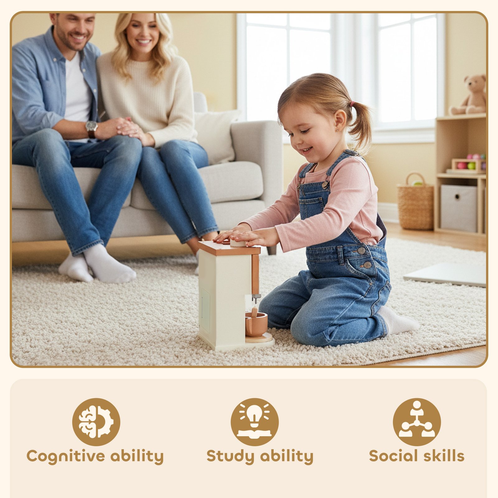 AIYAPLAY Kids Wooden Coffee Machine Toy, Pretend Play Kitchen Accessories Gift for Boys and Girls Ages 3+ - Image 6