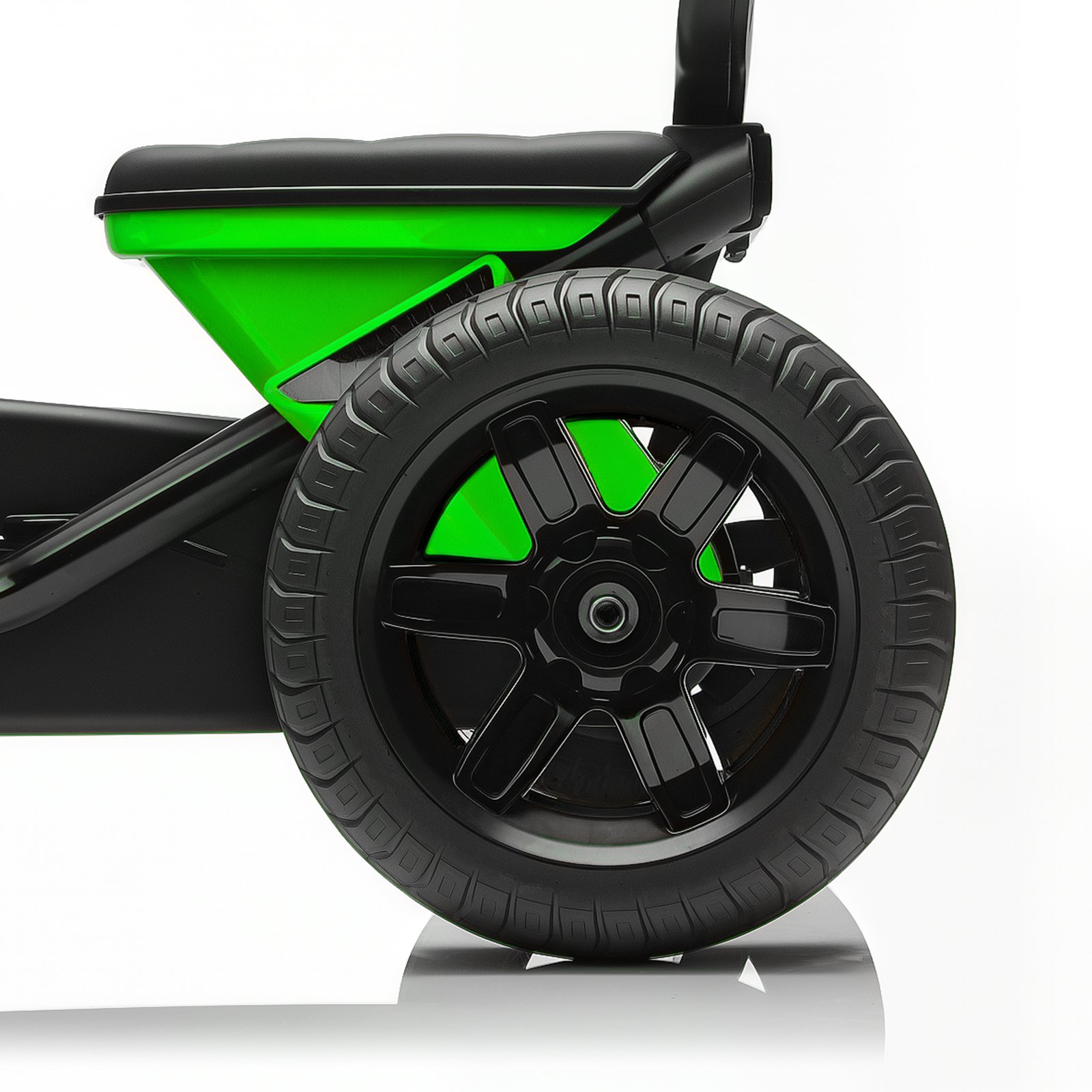 AIYAPLAY Pedal Go Kart for Kids 2-5 Years, with Silent EVA Wheels, Metal Frame, Green - Image 9