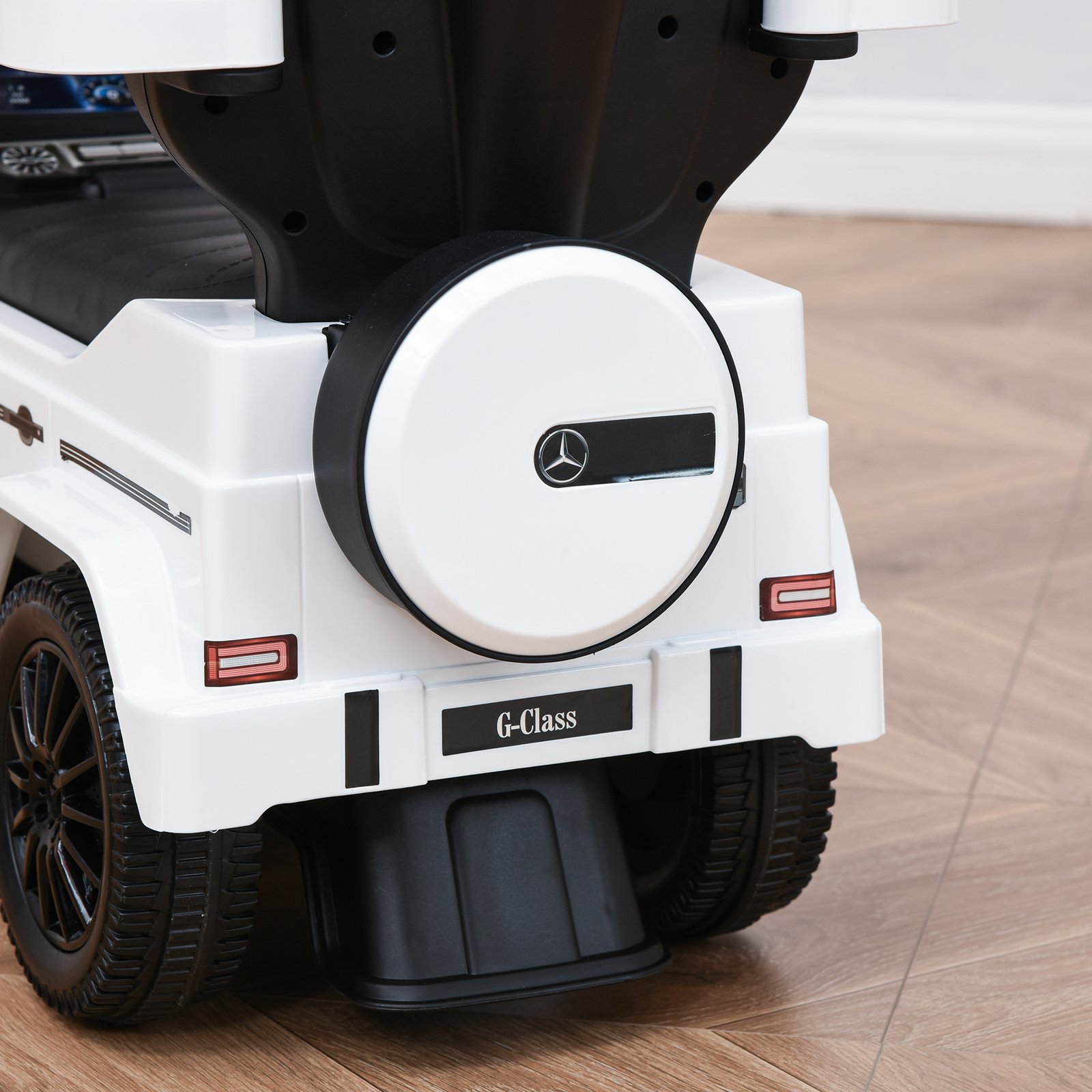 HOMCOM 3 in 1 Kids Children Ride on Push Car Toddler Sliding Car G350 Licensed Walker Foot to Floor Slider Push-Along with Horn Steering Wheel NO POWER Manual, White - Image 9