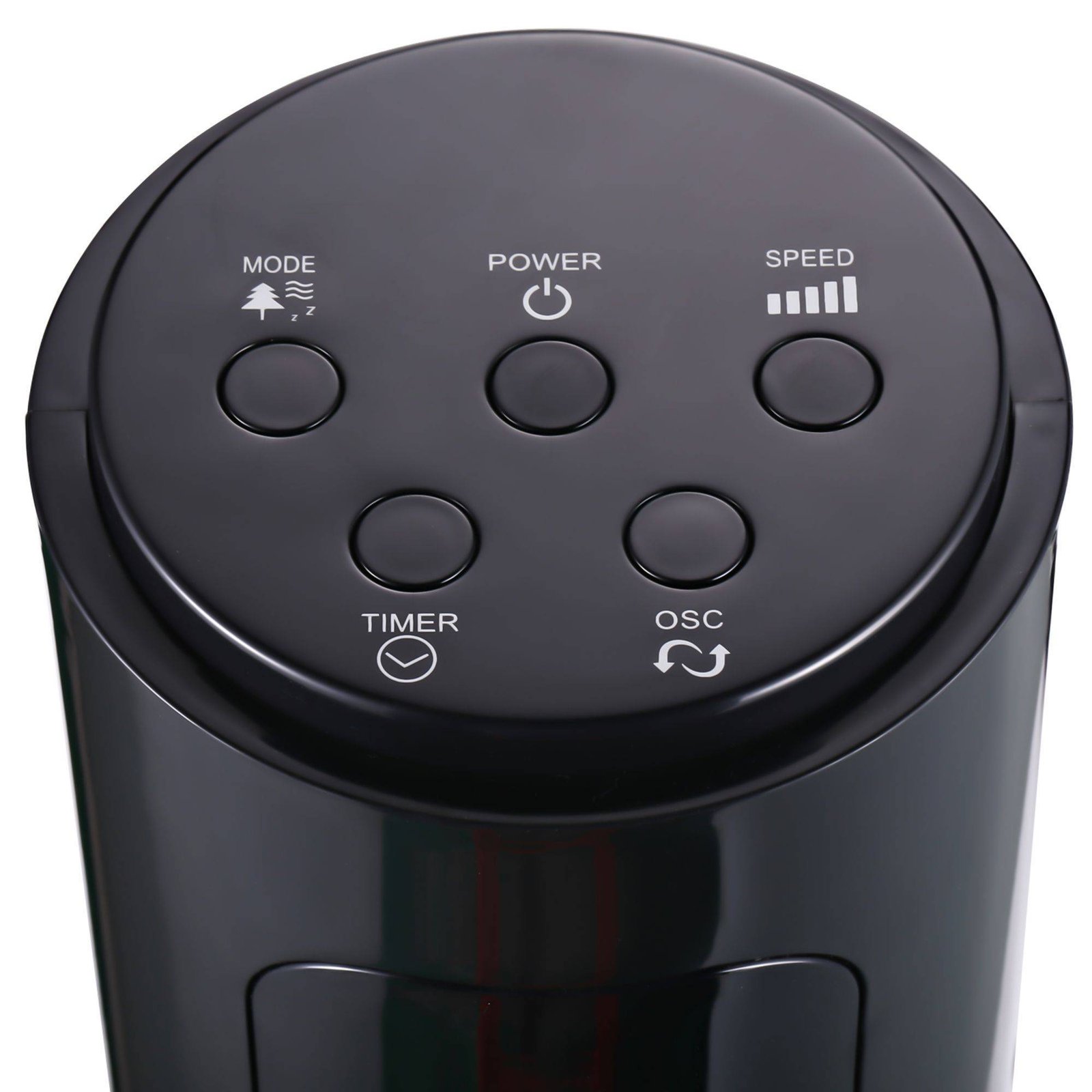 HOMCOM 38'' Freestanding Tower Fan, 3 Speed 3 Mode, 12h Timer, 70 Degree Oscillation, LED Panel, 5M Remote Controller, Black - Image 9