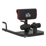 HOMCOM Squat Machine with Push Up Stand, Padded Hip Thrust Bench with Adjustable Cushion for Home Gym Work Out, Black HOMCOM Squat Machine with Push Up Stand, Padded Hip Thrust Bench with Adjustable Cushion for Home Gym Work Out, Black