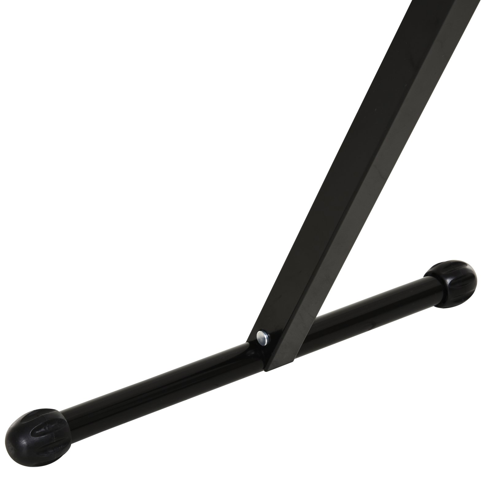 HOMCOM Set of 2 Folding Roller Stand, Material Support Pedestal with Ball Bearing Roller Height Adjustable Portable, Metal Construction, Black - Image 9