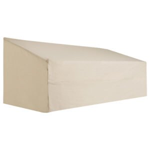 Outsunny 600D Oxford Cloth Garden Furniture Cover Waterproof, 3 Seater Sofa Protector for Patio, Outdoor, Beige, 218 x 111 x 63-101 cm