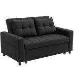 HOMCOM Two-Seater Pull-Out Sofa Bed – Black HOMCOM Two-Seater Pull-Out Sofa Bed – Black