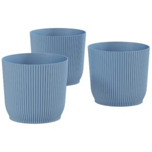 Outsunny Set of Three ?22cm Planters - Blue