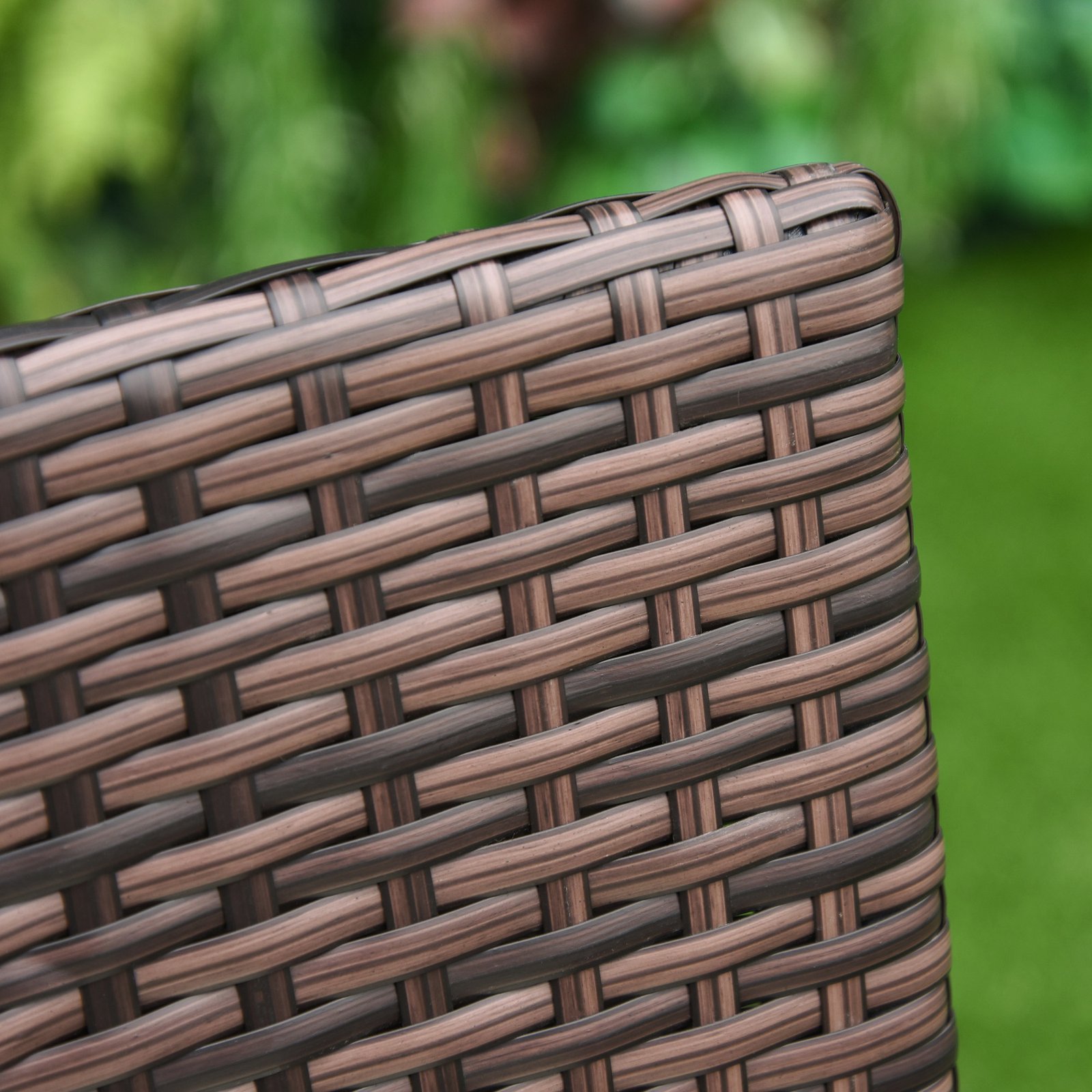 Outsunny 4 PC Rattan Chair Set, Patio Sofa Chairs Set, Cushioned Outdoor Rattan Furniture - Image 8