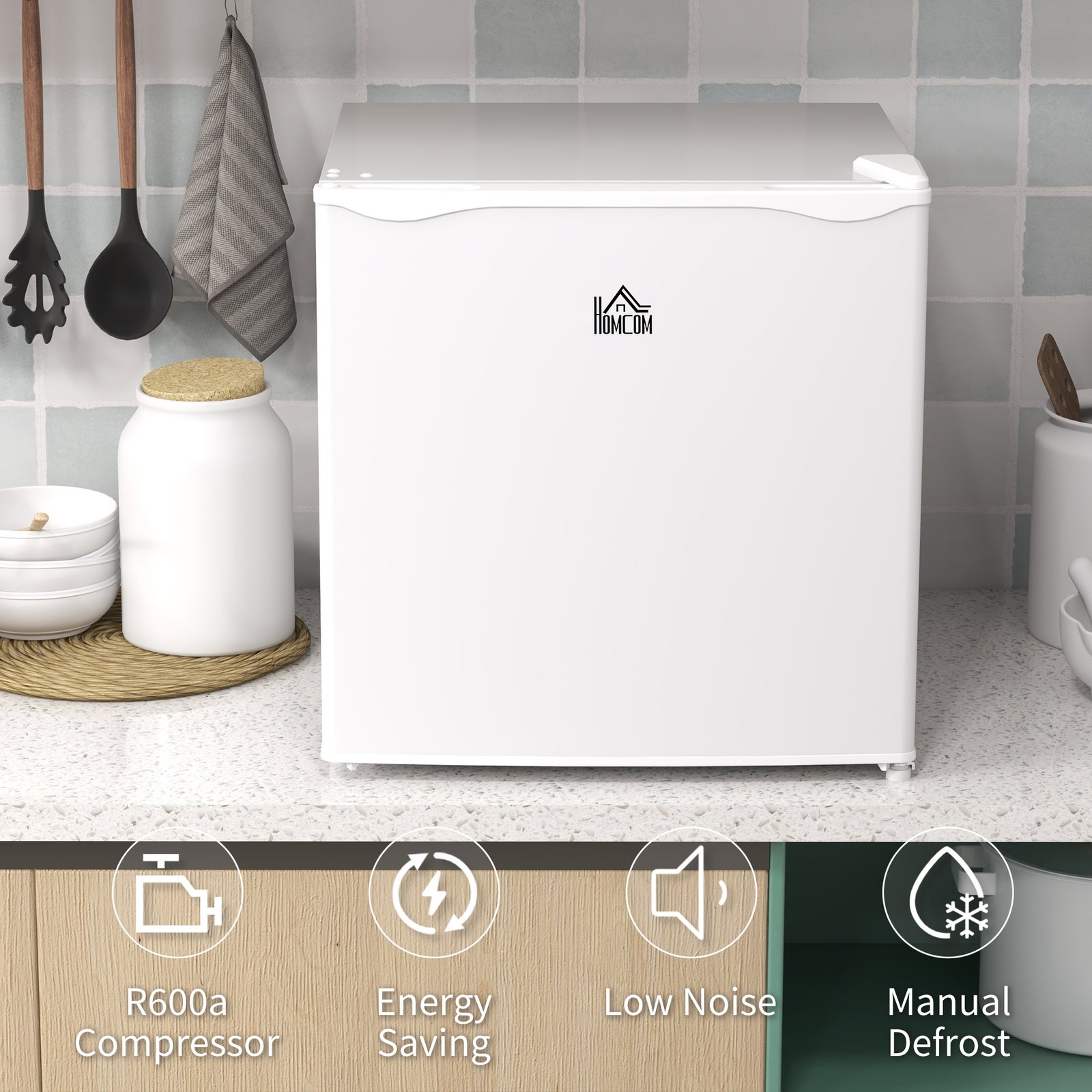 HOMCOM 35L Mini Freezer, -24? to -14? Temperature - White - Image 8