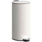 HOMCOM Kitchen Bin, 30 Litre Pedal Rubbish Bin with Removable Bucket, Cream HOMCOM Kitchen Bin, 30 Litre Pedal Rubbish Bin with Removable Bucket, Cream