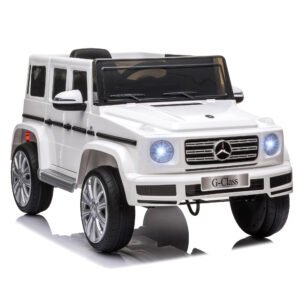 HOMCOM Mercedes Benz G500 Licensed 12V Kids Electric Ride On Car Toy with Parental Remote Control, 3-8 Years Old - White