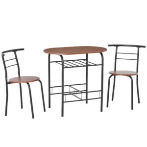 HOMCOM Three-Piece Compact Dining Set - Natural