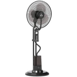 HOMCOM Pedestal Fan with Water Mist Spray, Spray Misting Fan with 70° Oscillation, Tilt Head, 3 Speeds, 3 Modes, Adjustable Mist, 3.2L Water Tank, for Home, 120 cm