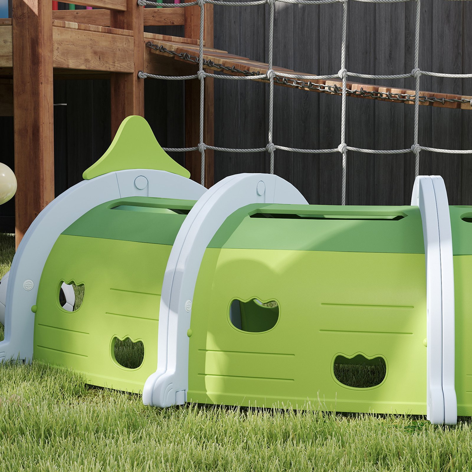 AIYAPLAY Crocodile Design Kids Play Tunnel for Ages 3-6 Crawl and Climb - Image 8