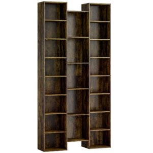 HOMCOM 21-Compartment Bookshelf - Brown