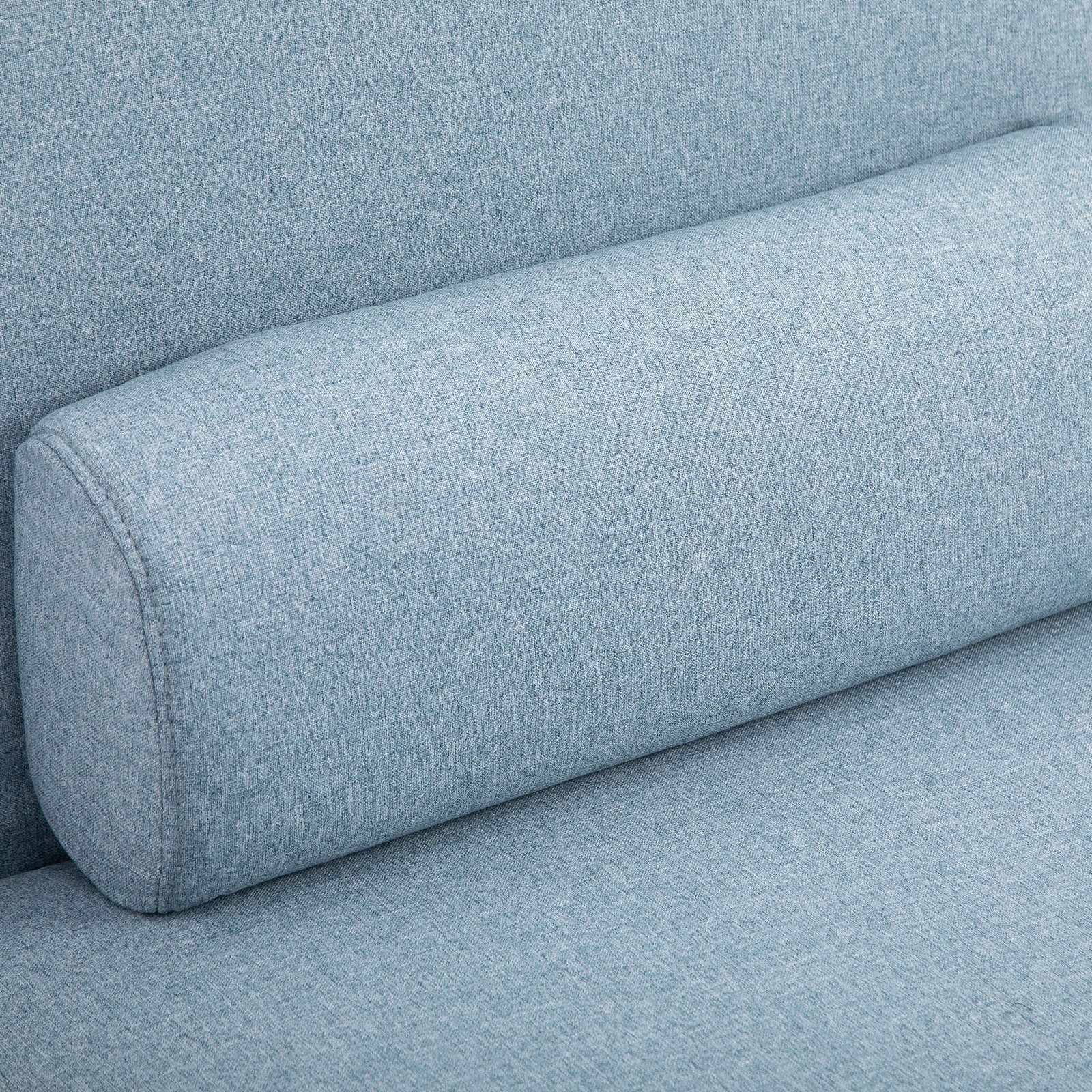 HOMCOM Single Sofa Chair Bed, Linen Fabric 3-in-1 Convertible Sleeper Chair with 5-Position Adjustable Backrest, 75cm Wide Seat, Pillow for Living Room, Bedroom, Sky Blue - Image 9