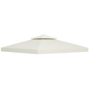 Outsunny 3 x 3 m Replacement Gazebo Canopy - Cream White
