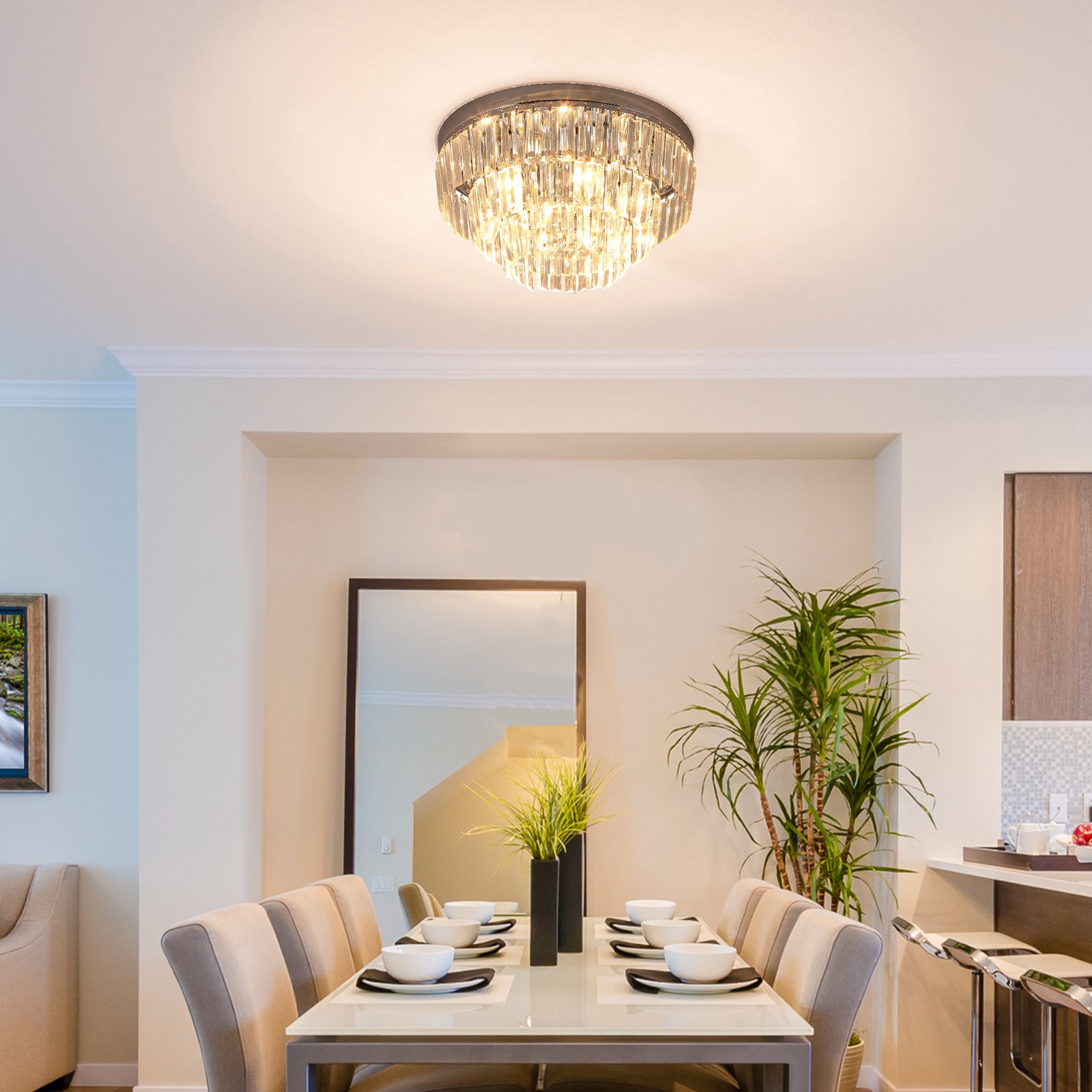 HOMCOM 112 Crystallite Ceiling Chandelier - Image 2