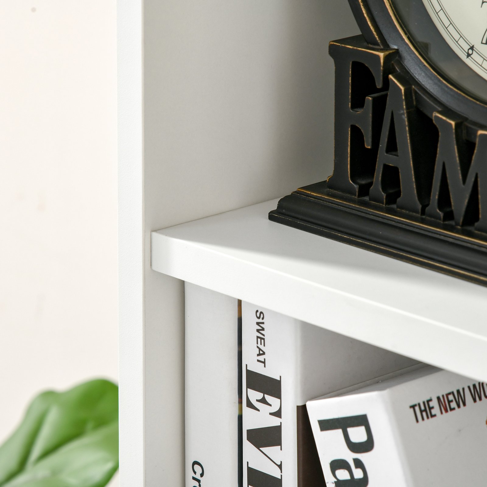 HOMCOM Seven-Cube Bookcase - White Wood Effect - Image 9