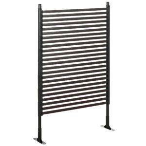 Outsunny Garden Fence with 2 Standing Ways for Hard & Soft Ground, Decorative Outdoor Divider, Animal Barrier Fence, Brown