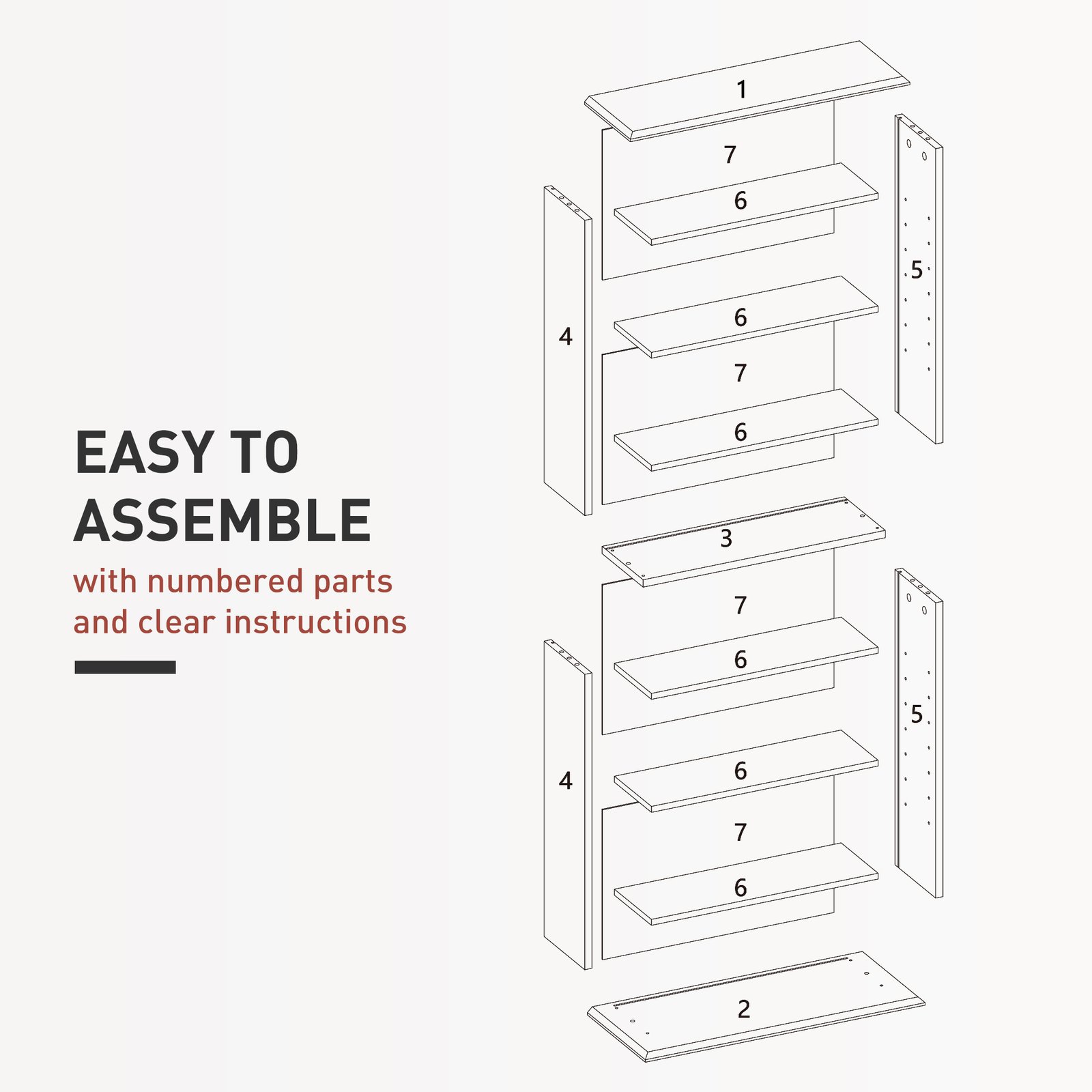 HOMCOM 360 CD Storage Unit - White - Image 7