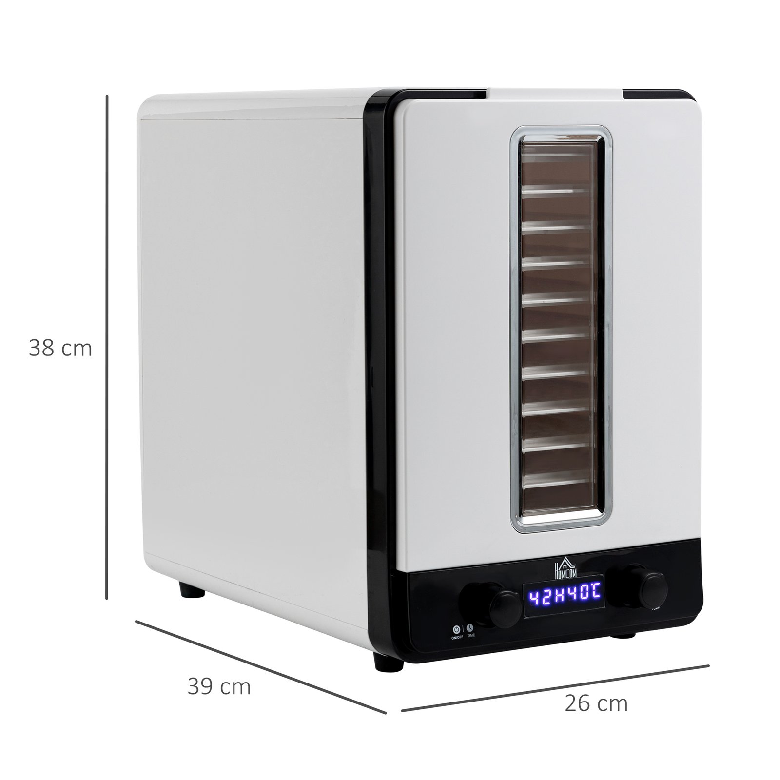 HOMCOM 11-Tray Food Dehydrator, 40-70? Temperature and Timer - Image 3