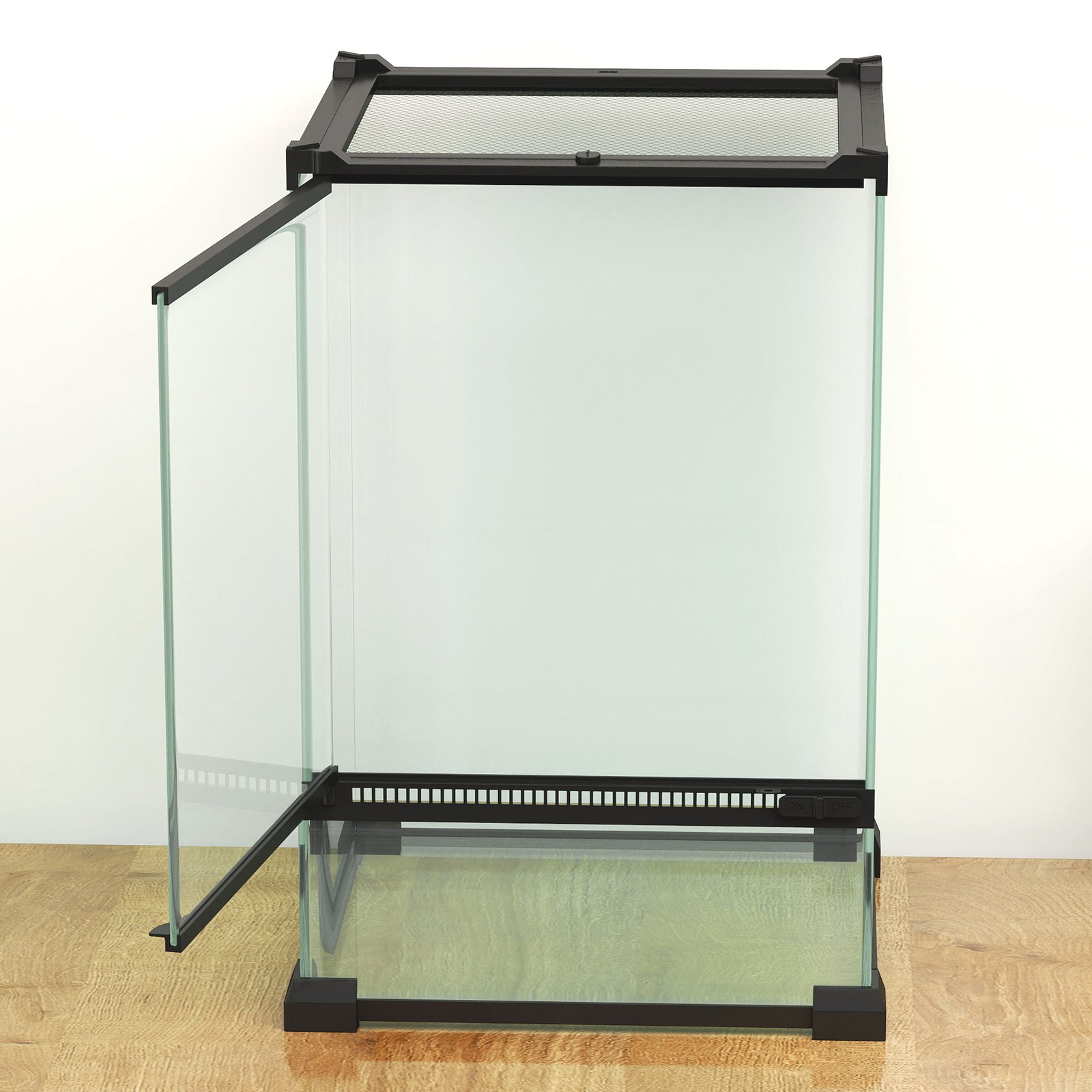 PawHut 12L Vivarium for Lizards, Frogs, Snakes, Turtles, Tortoises w/ Anti-Escape Design, Ventilation - Image 9