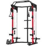 SPORTNOW Power Cage, Power Rack with Adjustable Cable Pulley System, Pull-Up Bar, Dip Station, Landmine SPORTNOW Power Cage, Power Rack with Adjustable Cable Pulley System, Pull-Up Bar, Dip Station, Landmine