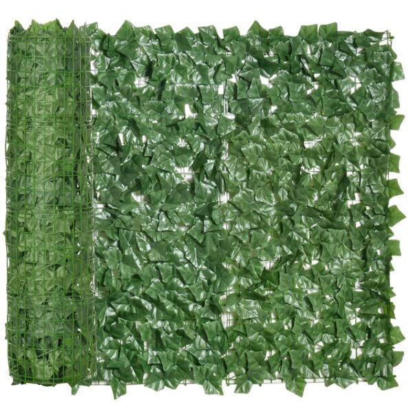 Outsunny 1-Piece Artificial Leaf Hedge Screen Privacy Fence Panel for Garden Outdoor Indoor Decor, Dark Green, 3M x 1M Outsunny 1-Piece Artificial Leaf Hedge Screen Privacy Fence Panel for Garden Outdoor Indoor Decor, Dark Green, 3M x 1M