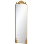 HOMCOM Full Length Mirror, 50 x 160 cm Floor Mirror with Baroque Metal Frame for Bedroom, Living Room, Dressing Room, Gold Tone HOMCOM Full Length Mirror, 50 x 160 cm Floor Mirror with Baroque Metal Frame for Bedroom, Living Room, Dressing Room, Gold Tone