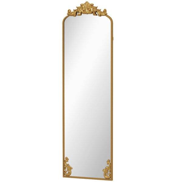 HOMCOM Full Length Mirror, 50 x 160 cm Floor Mirror with Baroque Metal Frame for Bedroom, Living Room, Dressing Room, Gold Tone HOMCOM Full Length Mirror, 50 x 160 cm Floor Mirror with Baroque Metal Frame for Bedroom, Living Room, Dressing Room, Gold Tone