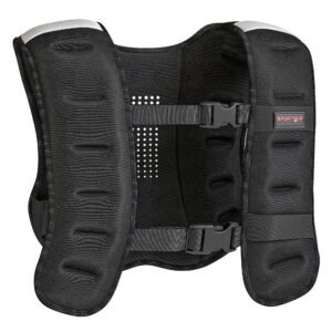 SPORTNOW Weighted Vest, 10 kg Weight Vest with Adjustable Straps, Reflective Strips, Black